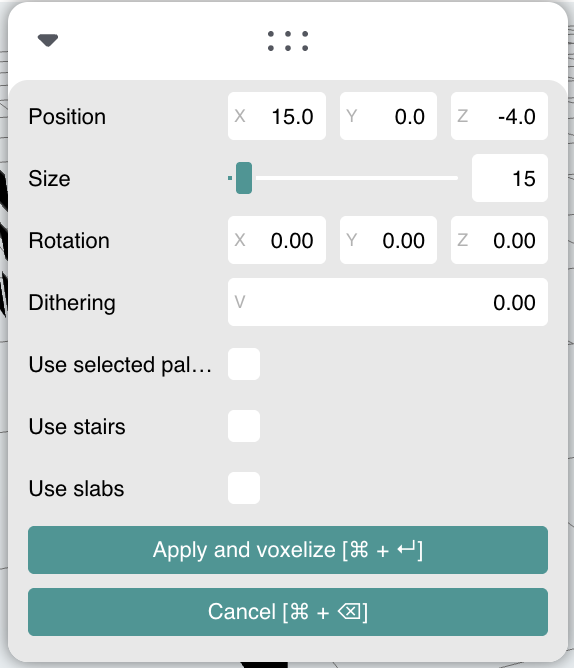 Model control panel demo